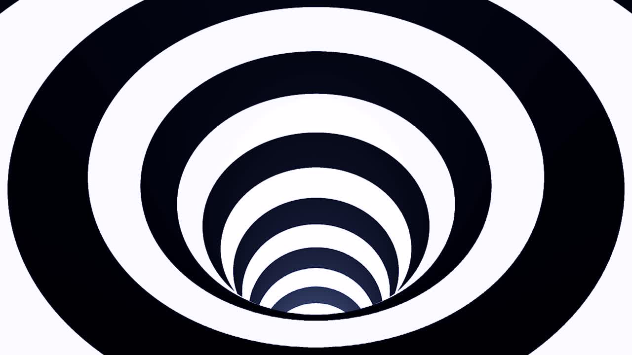 abstracto túnel negro y blanco ilusión óptica