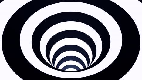 abstract black and white tunnel optical illusion