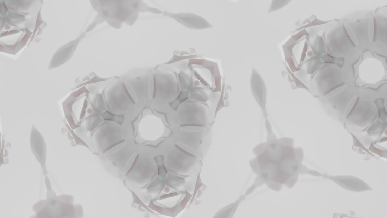 Destroyed android heads abstract animation