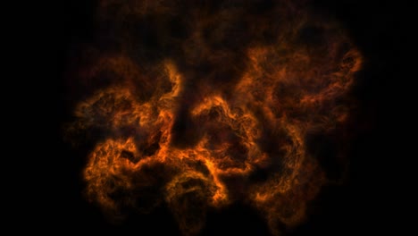 graphics of undulating to the burning flame