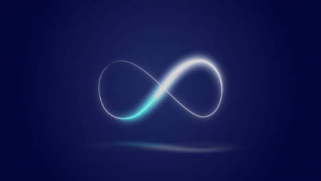 animación del símbolo del infinito sobre el fondo marino