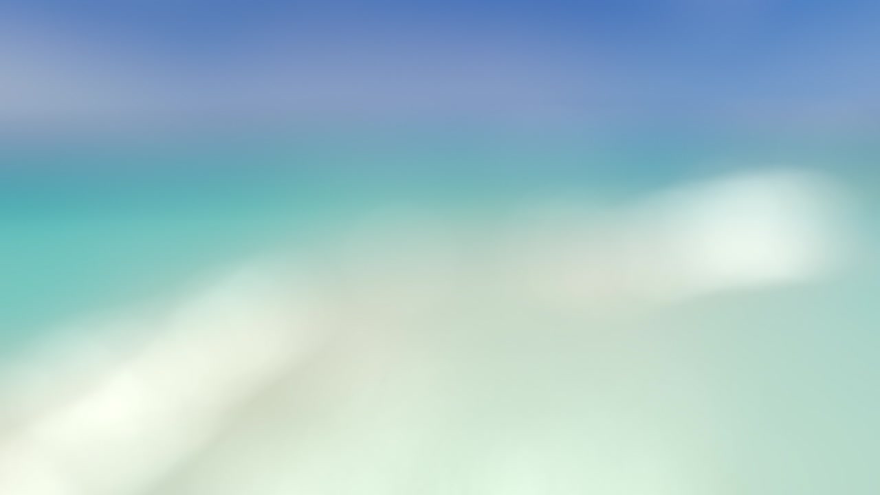 파란 해변 배경에 수박과 조각의 비행