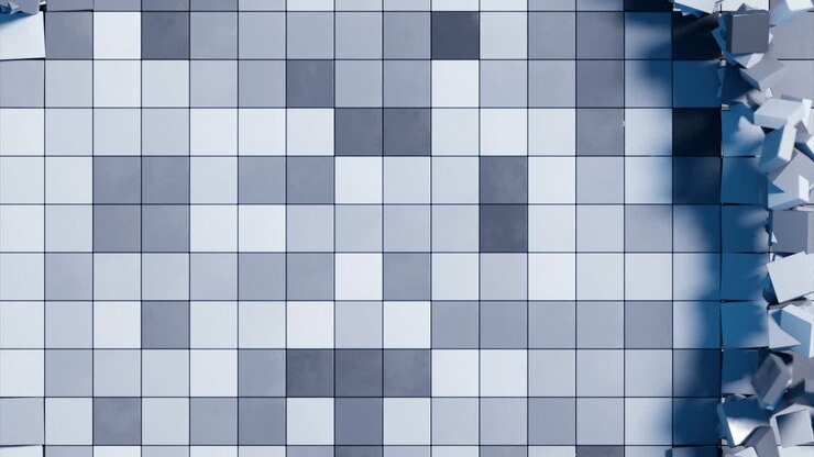 Abstract Explosion of Tiles