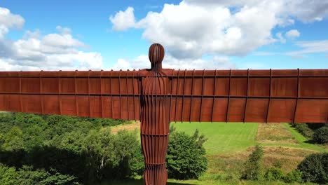 aerial view of the angel of the north statue