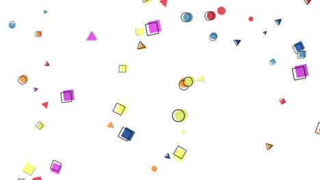 movimiento formas geométricas abstractas puntos y cuadrados colorido fondo de memphis
