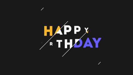 Stylish-and-bold-blue-and-yellow-Happy-Birthday-card-on-black-background