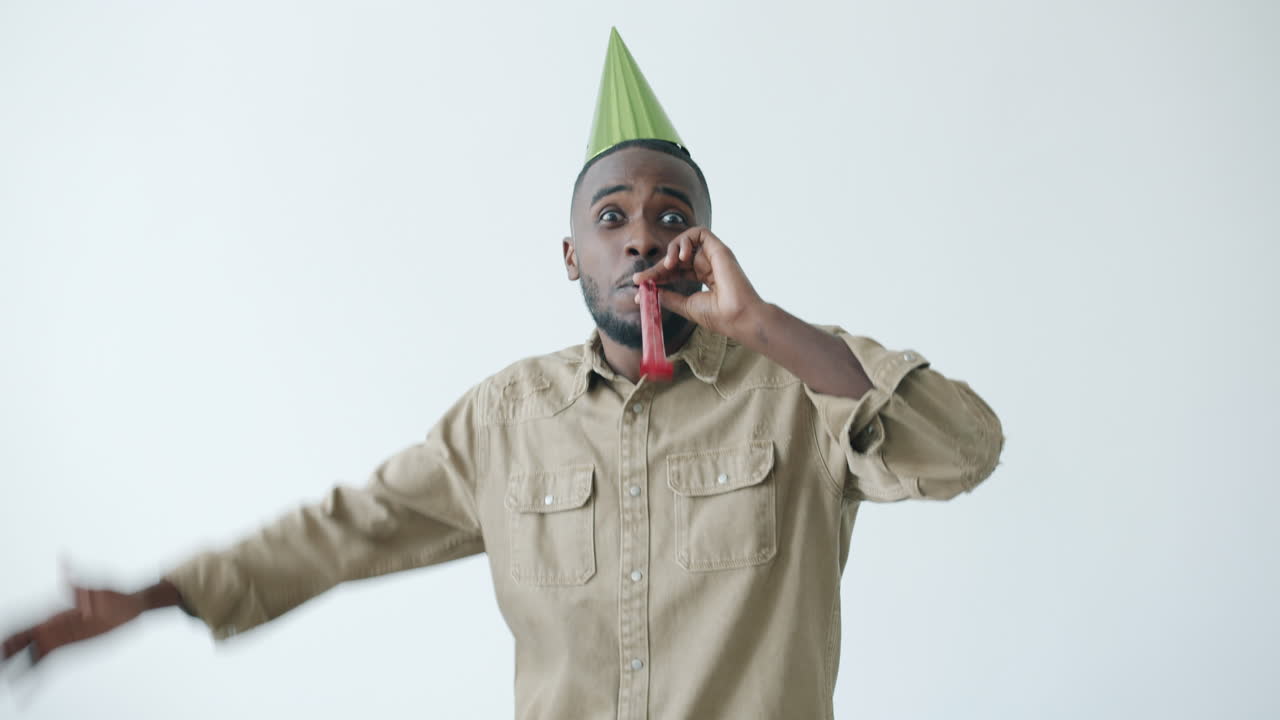 Man Celebrating a Birthday