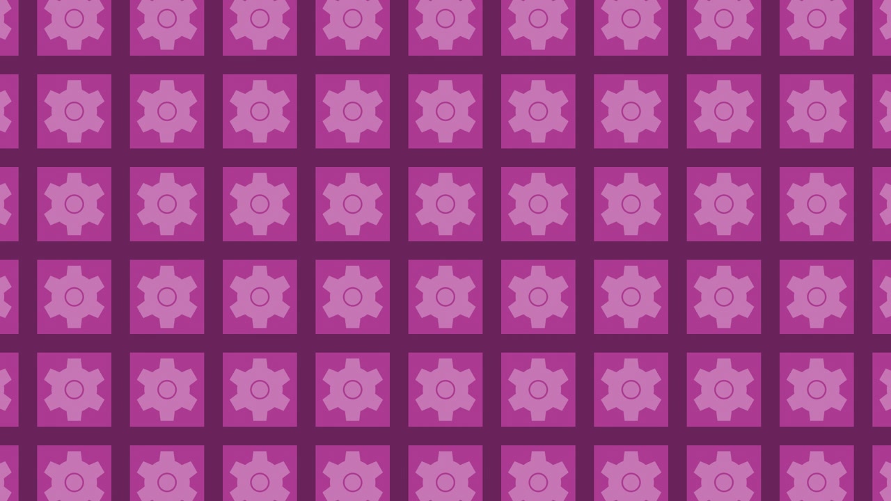 Purple Geometric Pattern with Gears
