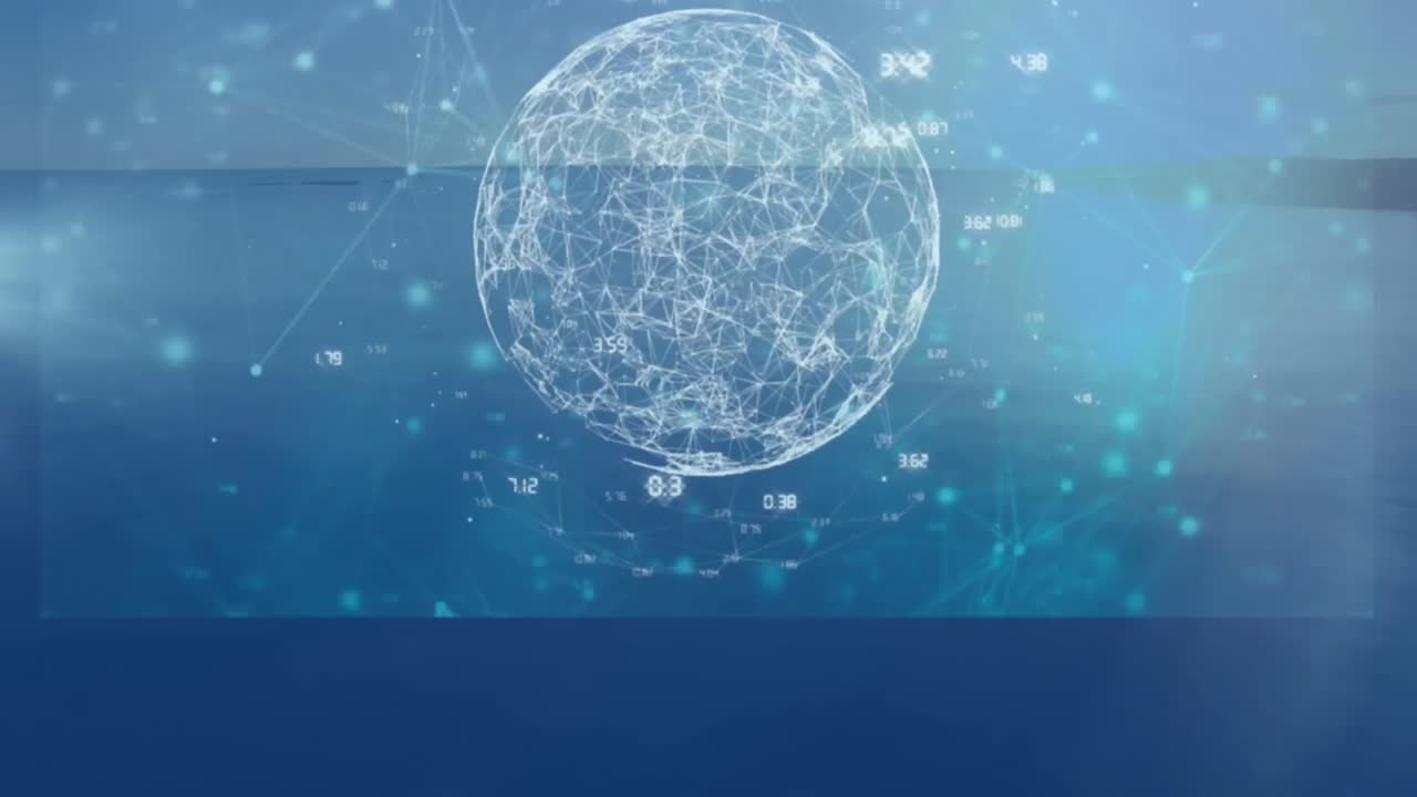 Animation of network of connections over landscape