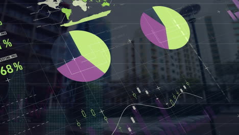 Animation-of-statistical-data-processing-against-tall-buildings