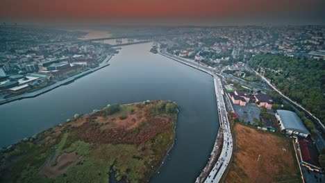 istanbul skyline from drone