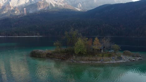 baviera, lago eibsee hora dorada | 4k d-log: perfecto para gradación de color