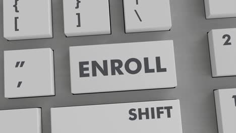 enroll button pressing on keyboard