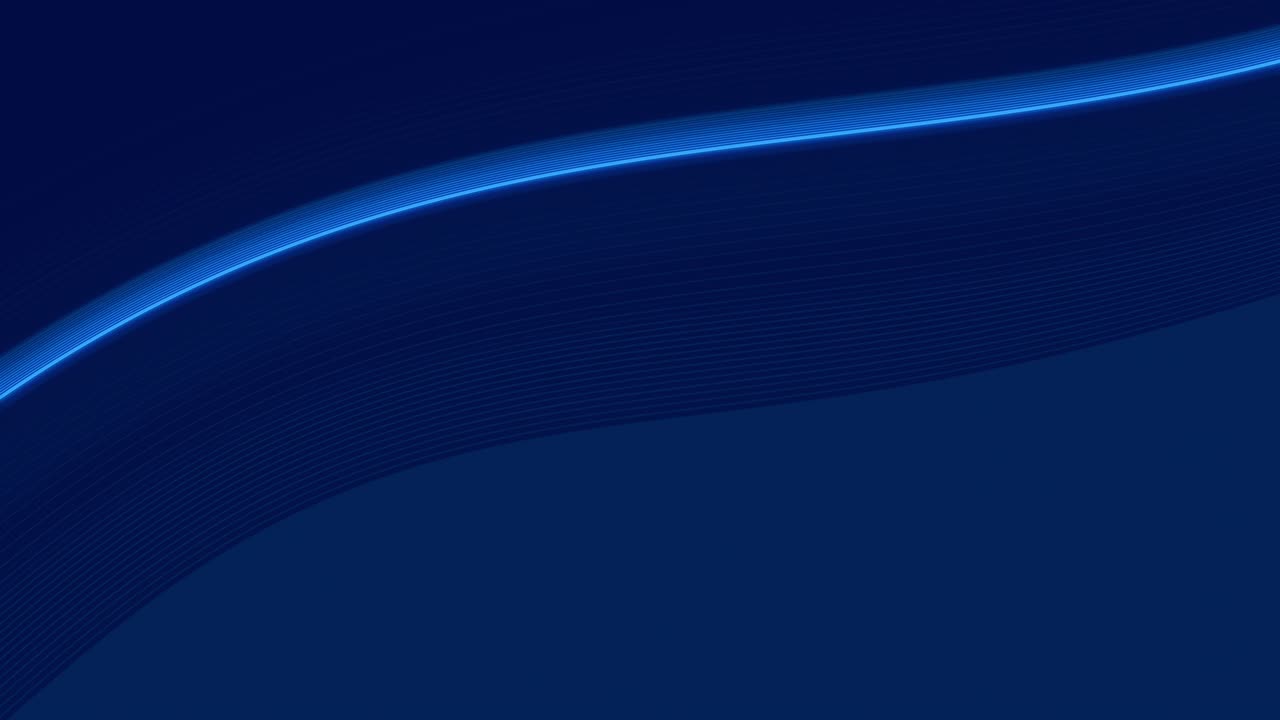 Abstract Minimalist Slick Curved White Stripes Pattern on Blue Technology Loop Background