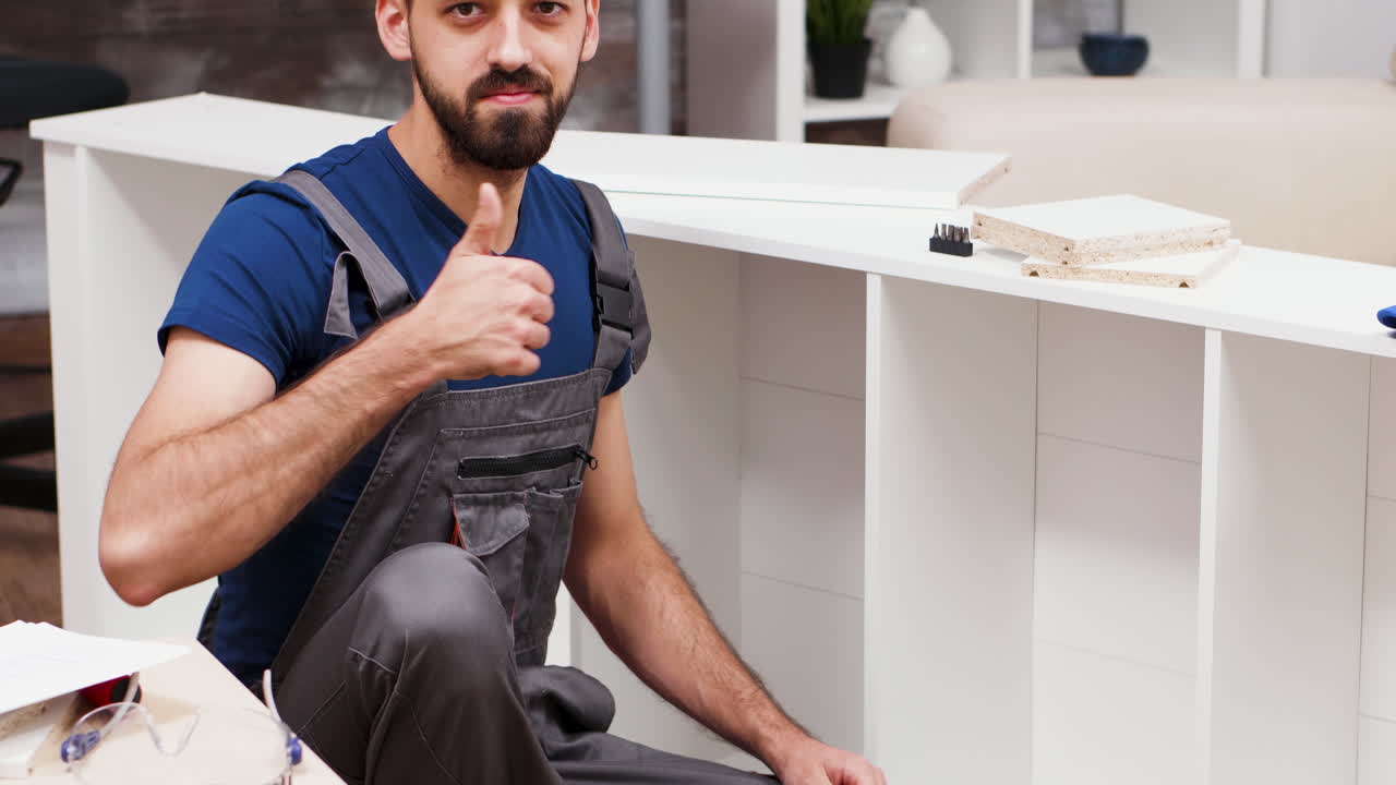 Man Assembling Furniture