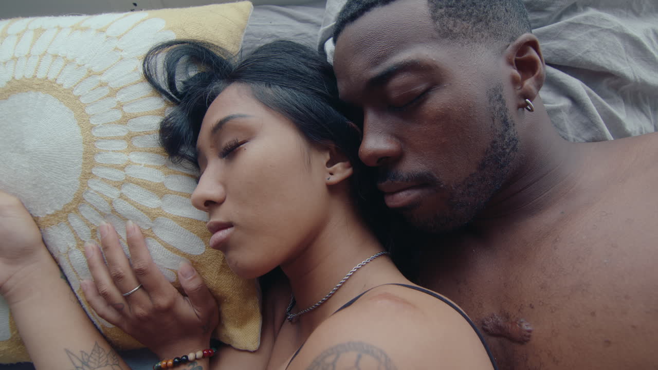 Boyfriend and Girlfriend Hugging and Sleeping Together