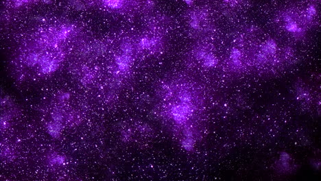 Universe-with-flying-stars-with-glitters-and-purple-clouds