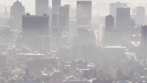 animation of red spots moving over cityscape