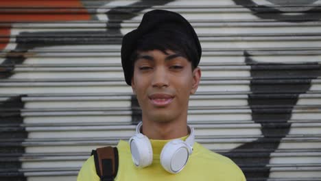 transgender adult smiling at the camera