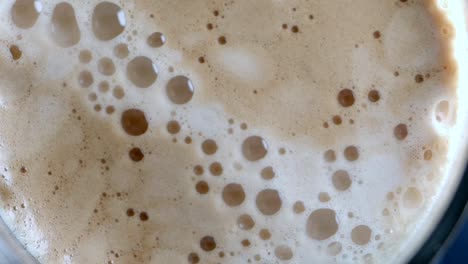 primer plano de la espuma de café
