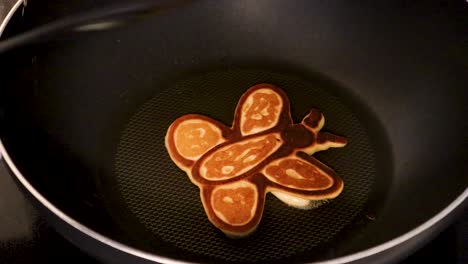 pancake shape of butterfly flip over to reveal closeup