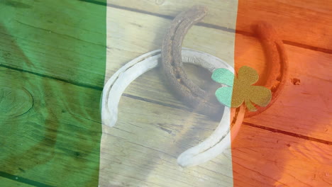 digital composite of digitally generated ireland national flag