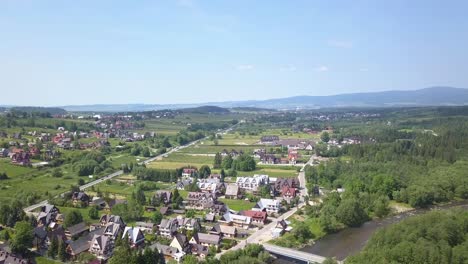 aerial view of the zakopane area