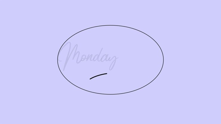 Cyber Monday in circle on purple modern gradient