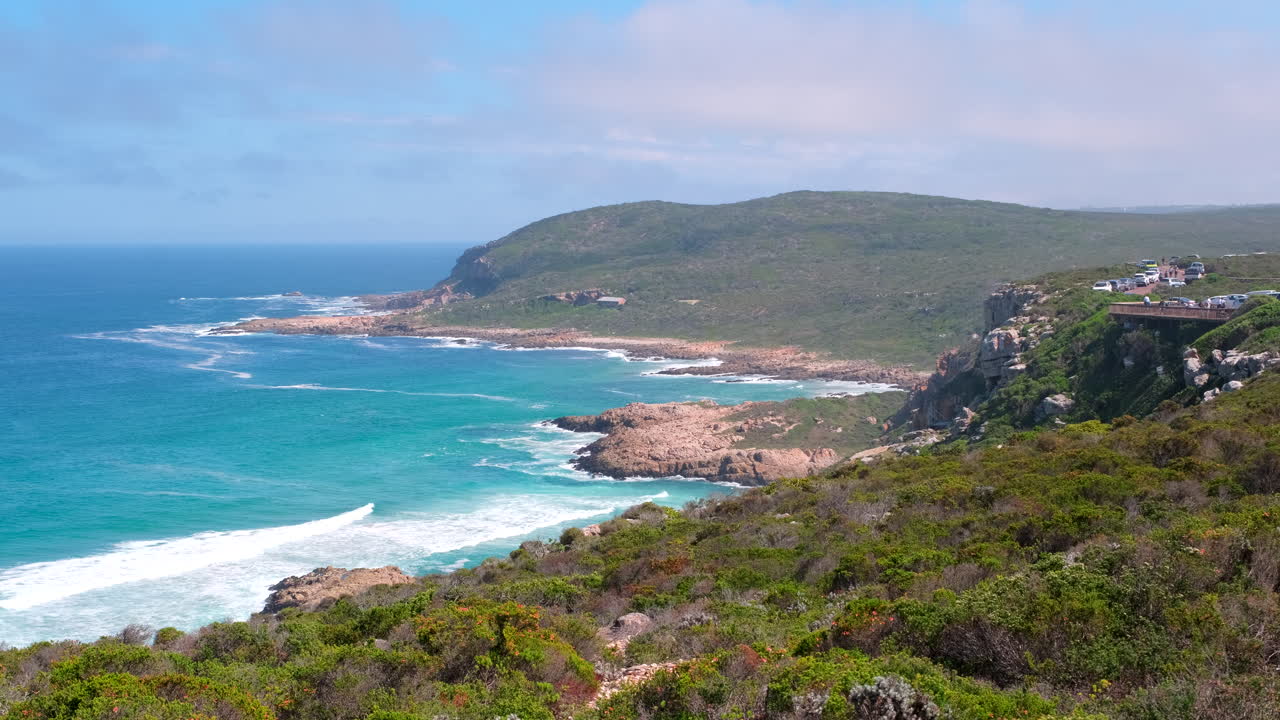 Sentiero escursionistico della Riserva Naturale di Robberg, piattaforma panoramica e parcheggio a Plettenberg Bay