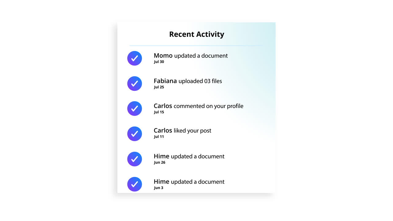 Recent Activity Feed