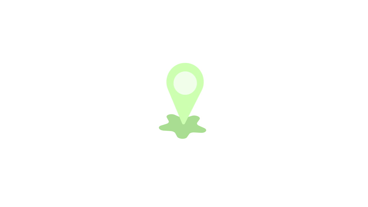 Animated Green Map Pin Location Icon Dropping