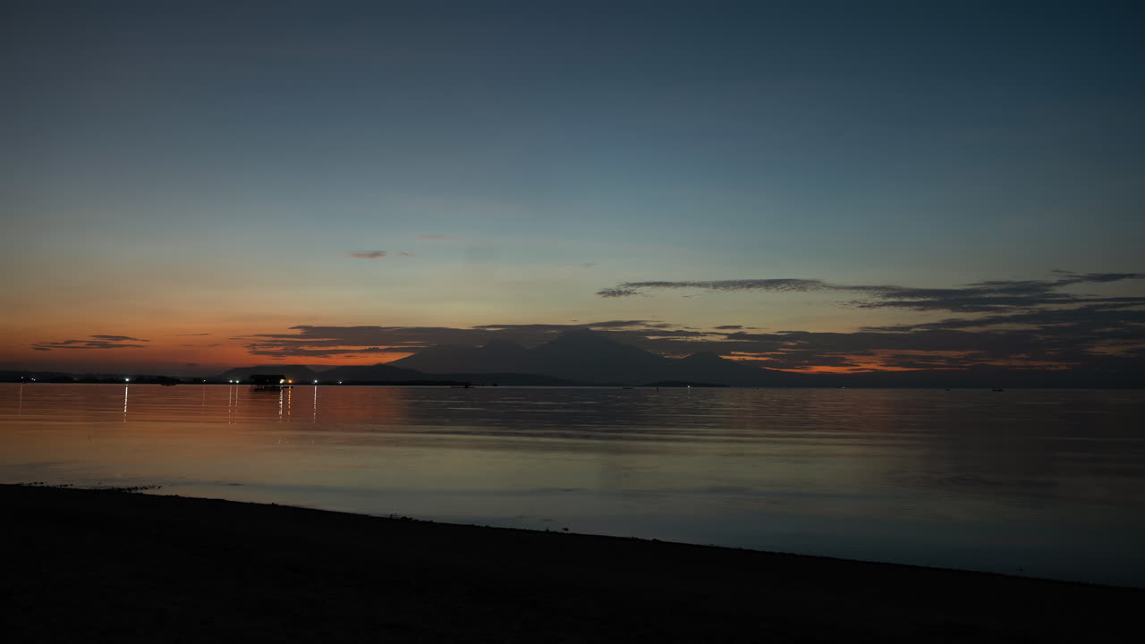Epic day to to night time-lapse over a volcano in Java