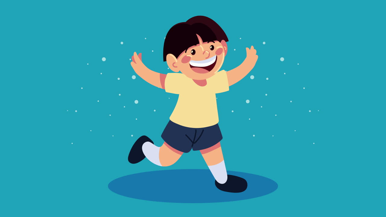 el personaje de un chico asiático lindo que corre