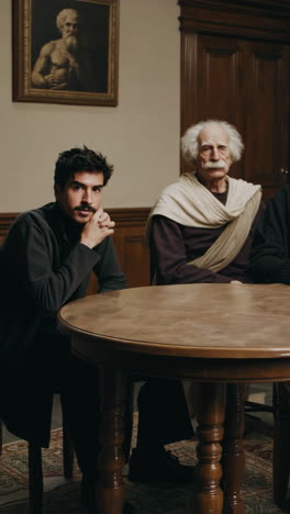 ancient philosophers in discussion