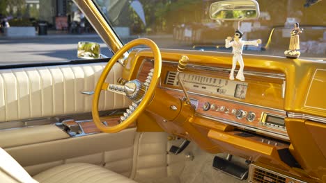 classic modified lowrider muscle car interior, classic car, american car