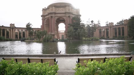 a beautiful view of the palace of fine arts in san francisco, california