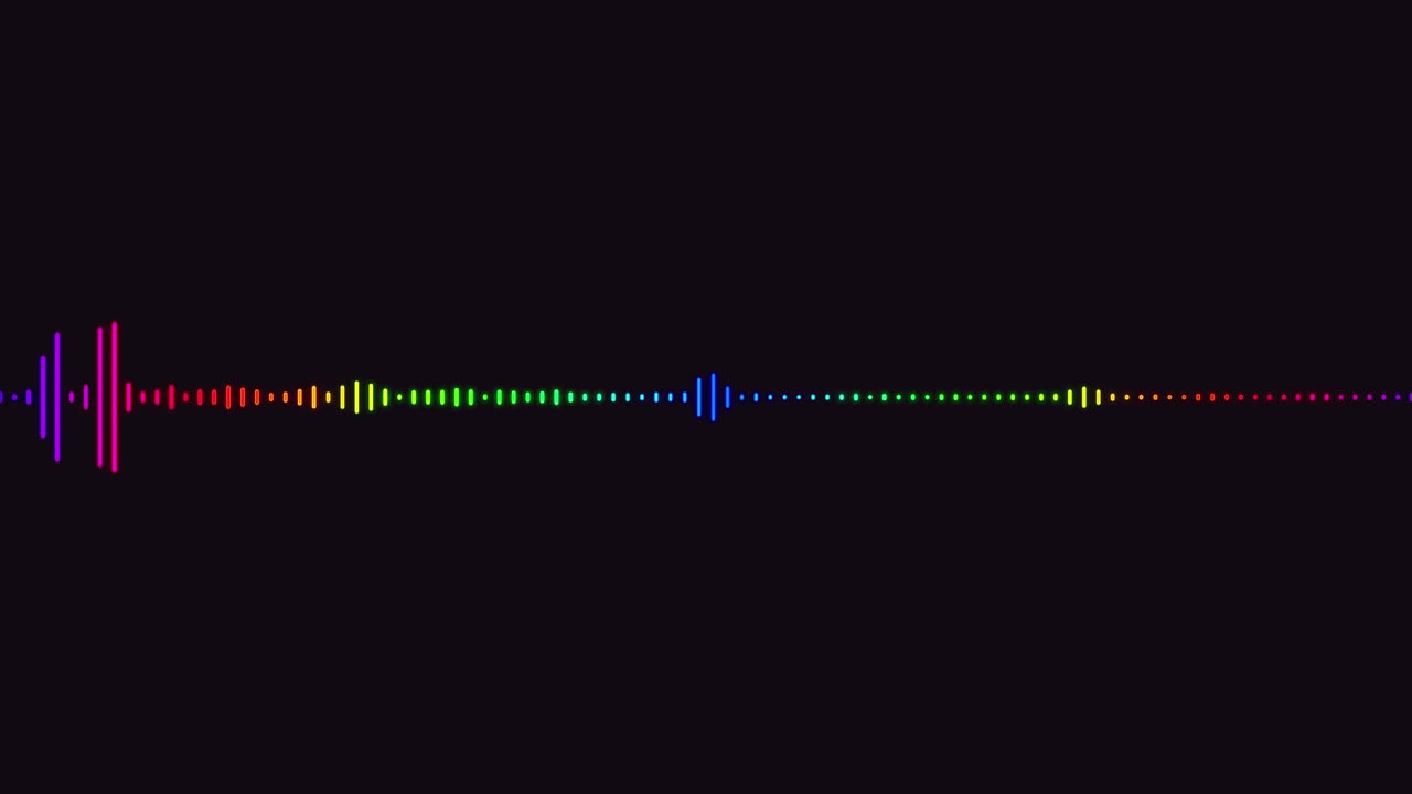 equalizador de audio 4k de fondo. niveles de control de música. multicolor y en bucle. animación gráfica de movimiento y de fondo.