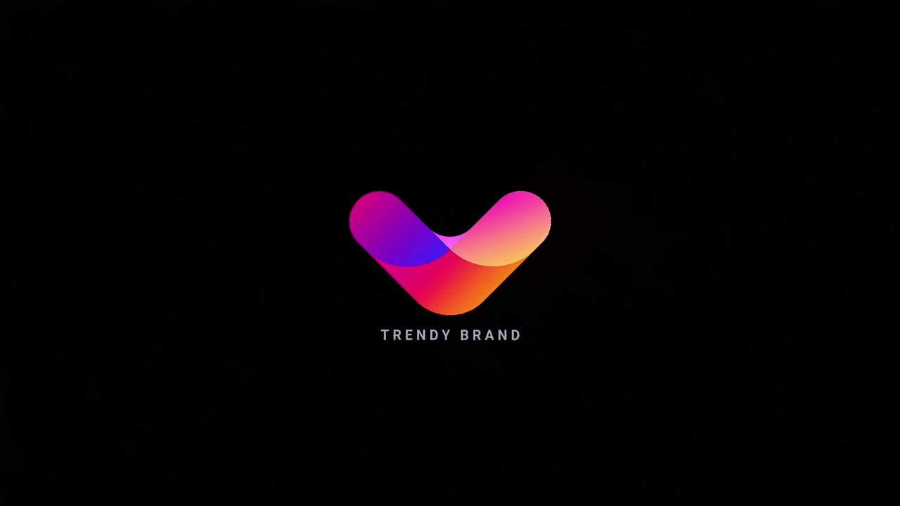 Dynamic Brand Logo Reveal with Vibrant Gradient Colors