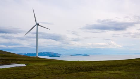 Molinos-De-Viento-Para-La-Producción-De-Energía-Eléctrica-Parque-De-Molinos-De-Viento-Havoygavelen-Noruega