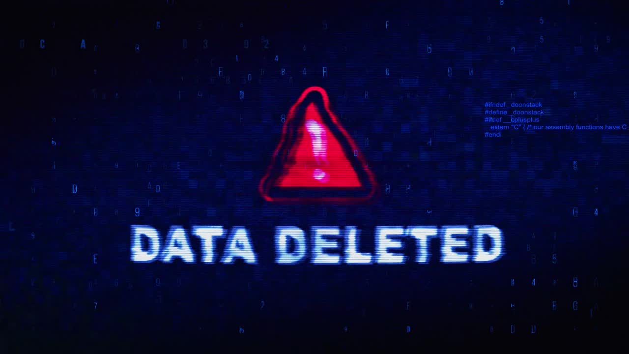 Data Deleted Error Message on Digital Display