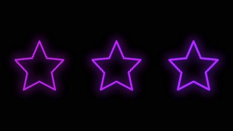 retro stars pattern with neon purple