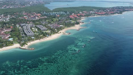 aerial 4k drone footage: tranquil beauty of nusa dua beach, bali