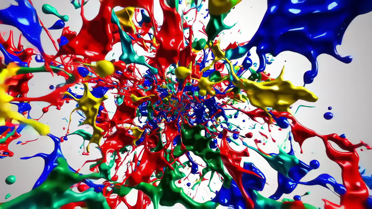 salpicaduras de pintura abstractas y coloridas