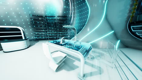 interior de laboratorio futurista