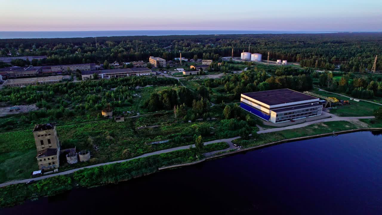 Exploring abandoned industrial site in Latvia from above