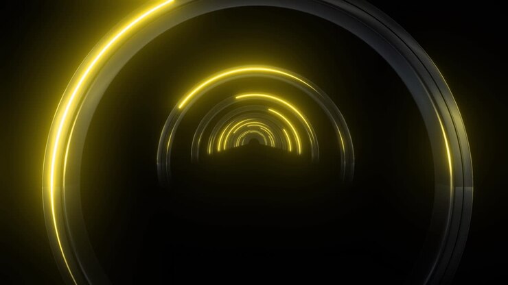 Neon Glowing Tunnel
