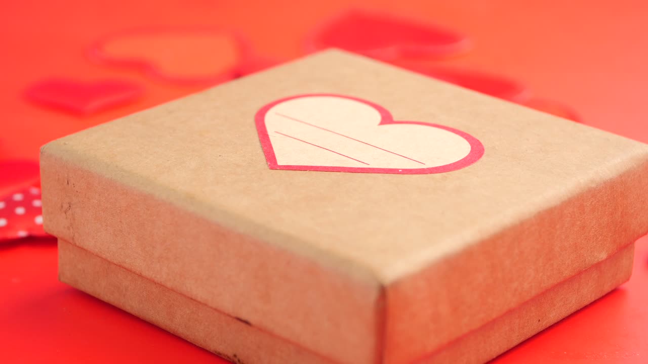 Gift Box with Heart Decor