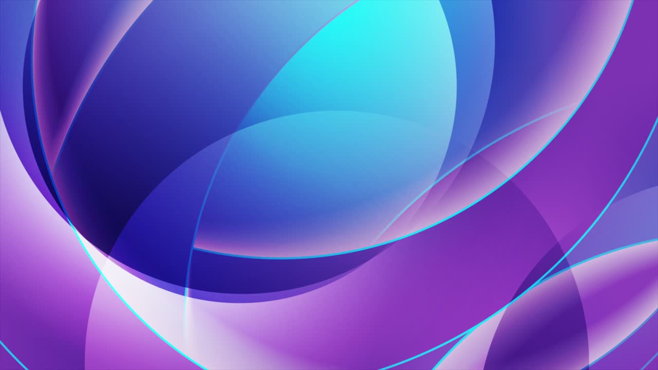 Blue purple geometric tech motion background with glossy wavy shapes