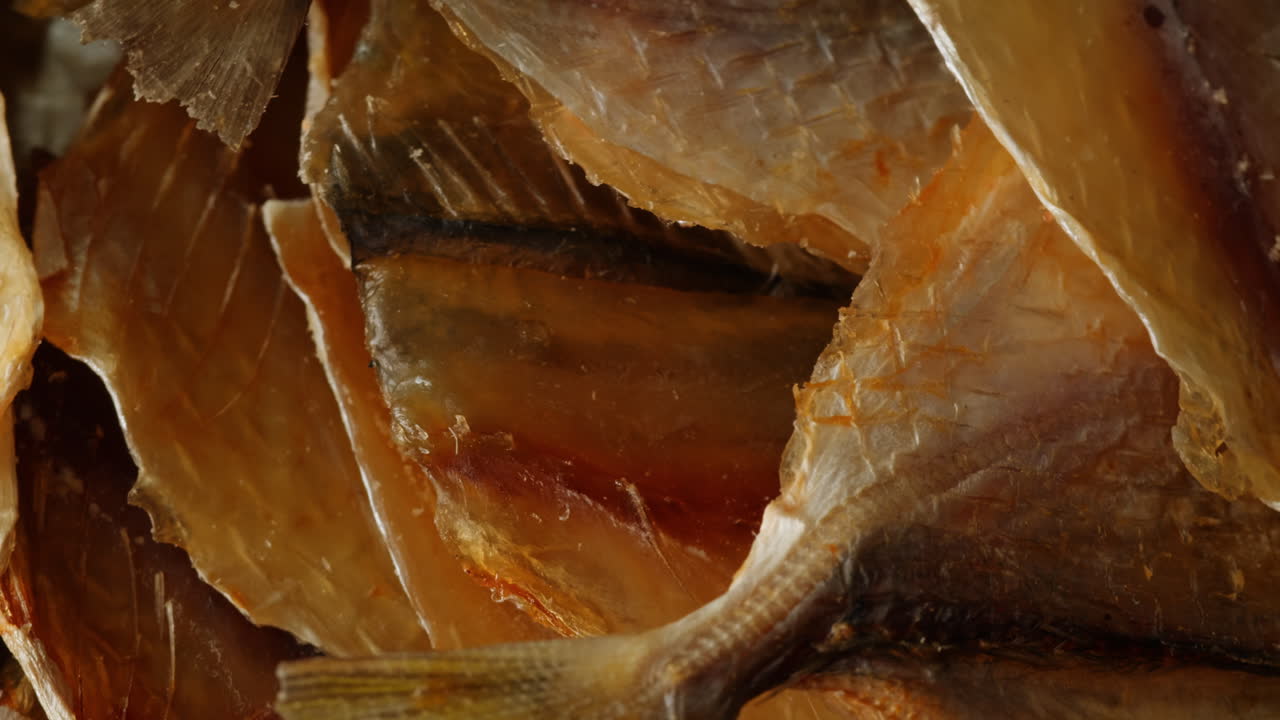 Dried Fish Flakes Close-Up