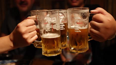 group enjoying drinks at a local bar